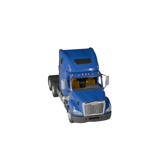 Modelo 3D de Camión Semirremolque Listo para Juegos para Uso en Tiempo Real Activo PBR