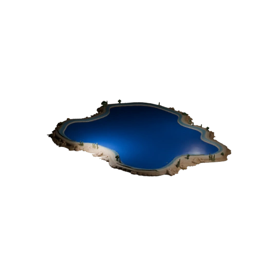 Asset Modulare 3D per Caratteristiche d'Acqua: Riva di Isola Lacustre