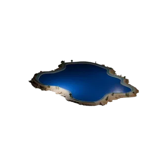 Lake Island Shore Modular 3D Water Features Snap Tile Asset