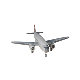 Vintage Airliner 3D Model for Unity - Realtime Asset