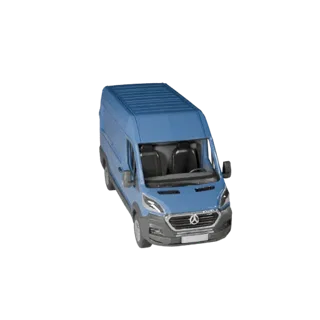 Low Poly Delivery Van 3D Model for Unity & Unreal Games