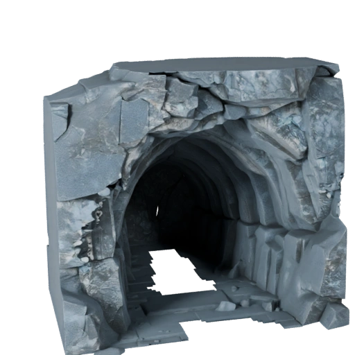 Hochdetaillierte Eisgrotte Passage 3D Film-Asset