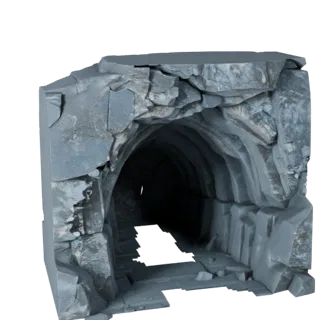 High Poly Ice Cave Passage 3D Cinematic Detail Asset