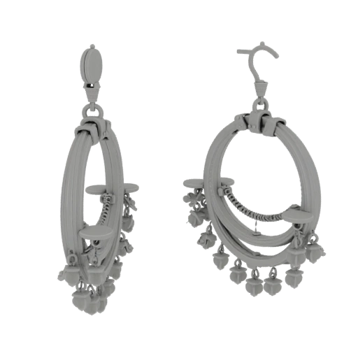 Pendientes Aro Largos 3D para Renders Principales