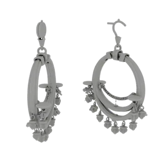 Chandelier Hoop Earrings 3D Asset for Hero Renders