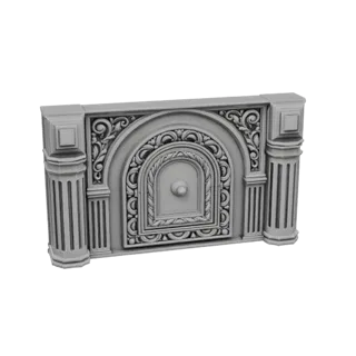 Ornate Classical Archway with Corinthian Columns 3D Model