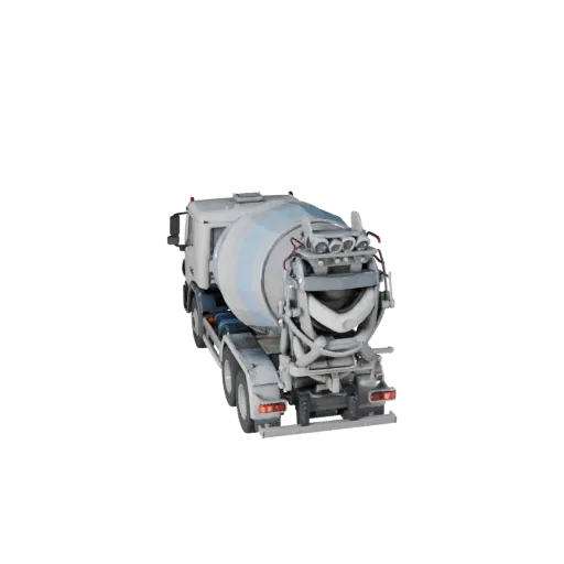 Caminhão Betoneira 3D Model para Blender - PBR Realista