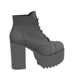 Printable Platform Shoes STL 3D Asset for Printing