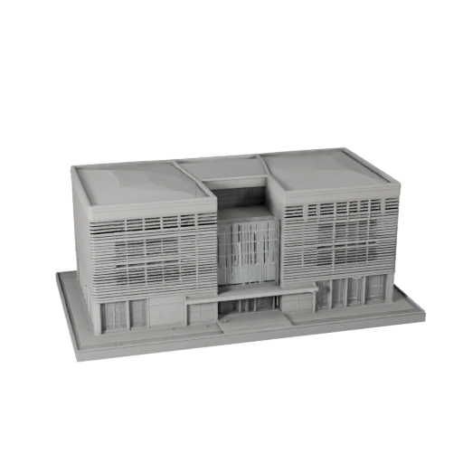 Prédio de Museu Imprimível STL Modelo 3D - Asset de Escala