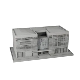 Printable Museum Building STL 3D Model - Scale Asset