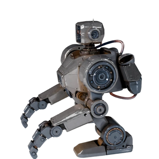 Dettagliato Robot di Servizio Crawler 3D per Studio