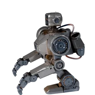 Detailed Crawler Service Robot 3D Asset for Studio
