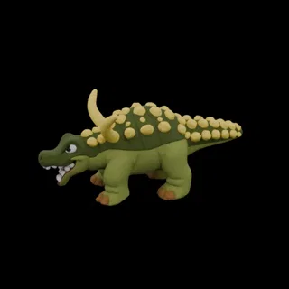 Claymation Ankylosaurus Dinosaur 3D Model