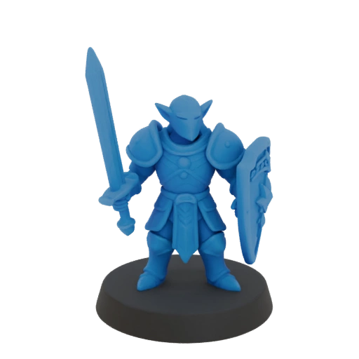 Fantasy Dunkelelf Paladin Miniatur STL