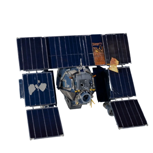 Modello 3D Satellite Pronto per il Gioco per Uso in Tempo Reale Asset PBR