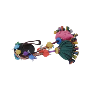 Colorful Tassel Hair Accessory 3D Model