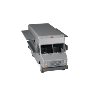 Food Truck 3D Model for Unreal Engine - Game Ready Asset