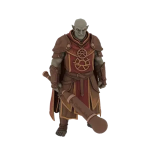 Orc Warlord with Mace 3D Model