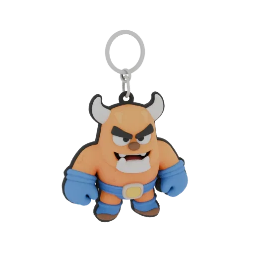 3D model of Chester keychain from Brawl Stars, designed in a cartoonish style.