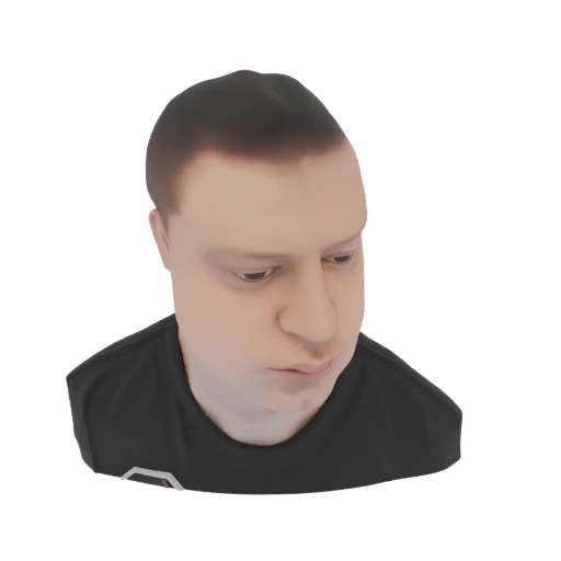 Man with Black T-Shirt 3D Model
