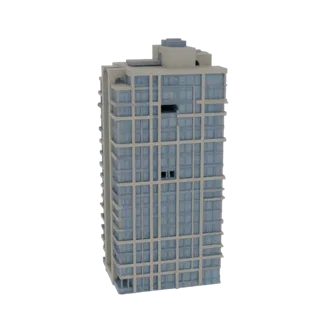 Modern High-Rise Residential Tower with Glass Facade