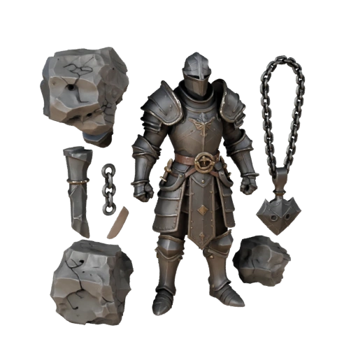 Modèle de personnage de Chevalier de Fantaisie - Monté