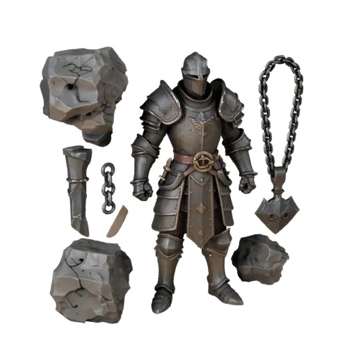 Fantasy Knight Character Model - Rigged