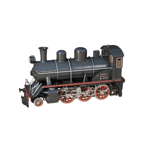 Dampflokomotive 3D Modell für Blender & Spiele - Realistisch