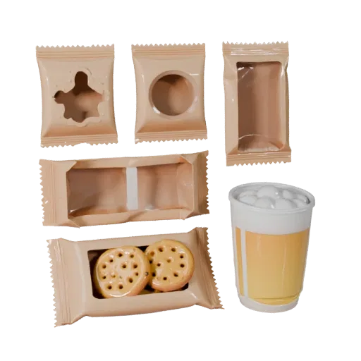 Snack Cookie Pack Printable 3D model, isometric STL render, showing cardboard, package massing.