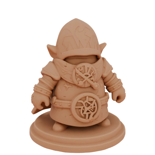Miniatura STL de Assassino Anão Medieval - Guarda