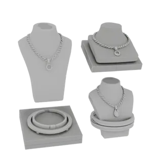 Product Minimal Jewelry Set 3D Studio Render Asset