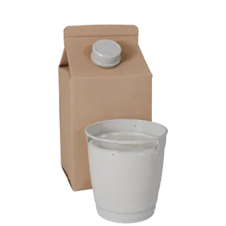 Sealed Milk Carton 3D Studio Render Asset for Film