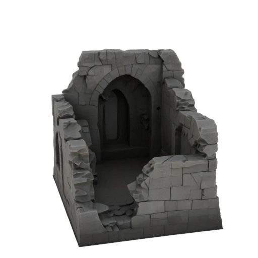 Схлопнувшийся коридор подземелья STL Набор для 3D печати для настольных игр