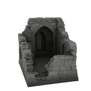 Collapsed Dungeon Corridor STL 3D Tabletop Print Pack