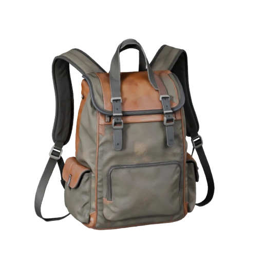 Stilisierter Luxus-Rucksack 3D-Asset für Gelegenheitsspiele