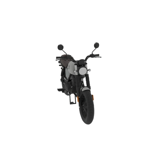 Retro Scrambler Motorcycle 3D Model