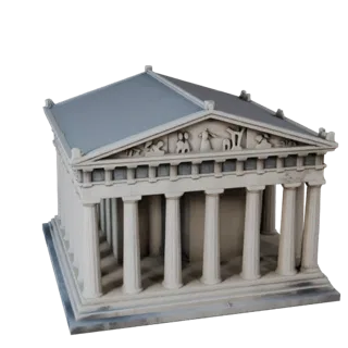 Printable Parthenon STL 3D Model - Scale Asset for Scale Mockups