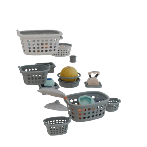 Cluttered Laundry Basket 3D Asset for FDM Printers