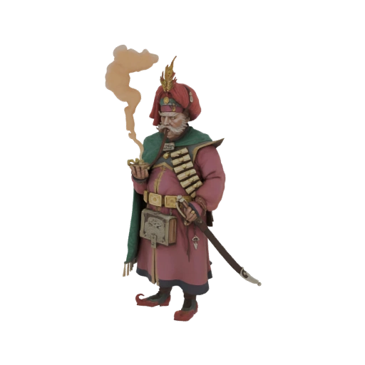 Ottoman Pasha Smoking Pipe Miniature