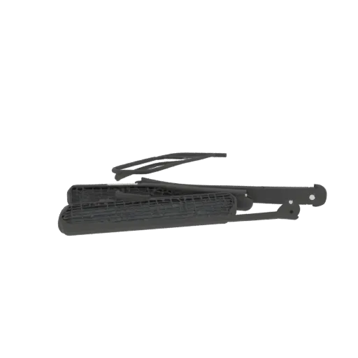 Folded window deflectors for Toyota Land Cruiser 80, 3D model