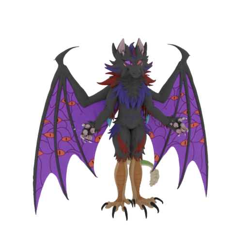 Créature Chauve-Souris Gothique Modèle 3D