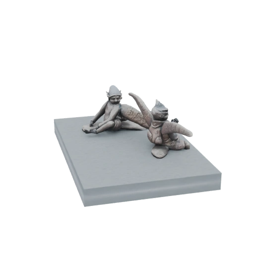 Two Elves on a Pedestal