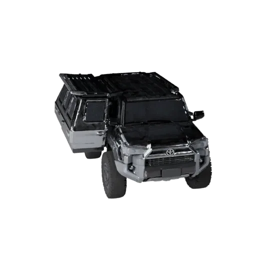 Modelo 3D de SUV, vista de estúdio em três quartos, ativo de veículo pronto para Blender com altura elevada do solo, volume u