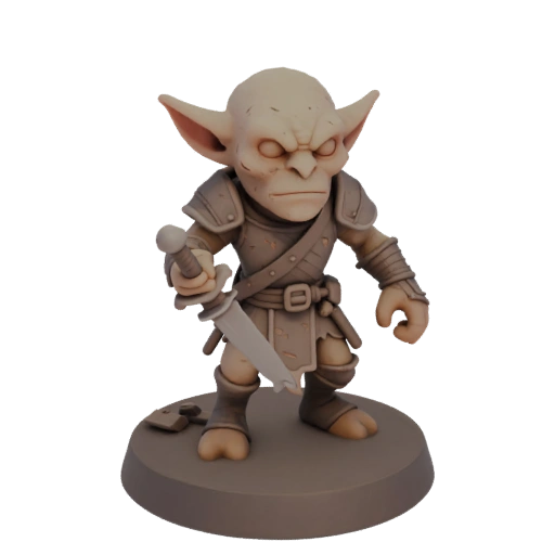 Miniatura STL de Guerrero Duende Medieval