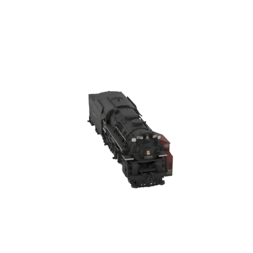 Black Steam Locomotive Model