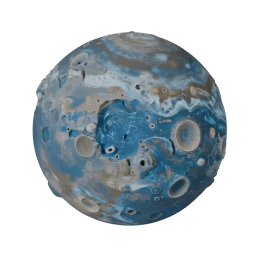 Modelo 3D realista Campo de Asteroides Gigante Gasoso, renderização de estúdio em três quartos, mostrando rocha, escala do co