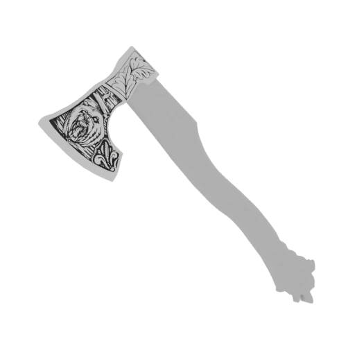 Engraved Viking Axe 3D Model