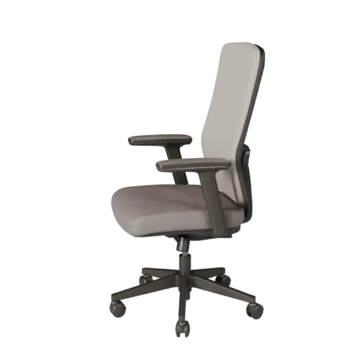 Modern Office Chair render detail 3D model, turntable hero render, with clean topology and PBR shading on the seat.