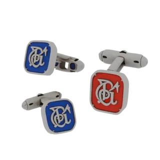 Monogram Style Cufflink 3D Asset for Display Cases
