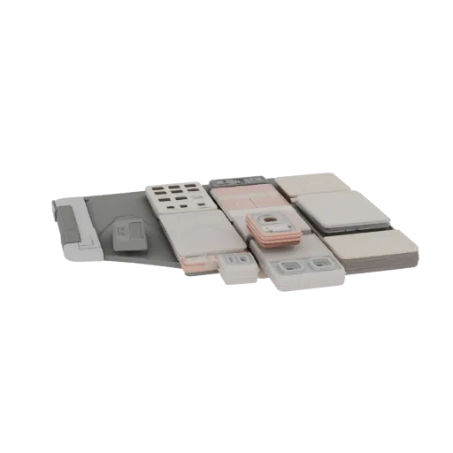 Field Injection Practice Pad High Poly 3D model, close-up studio render, showing neutral plastics, form detail.